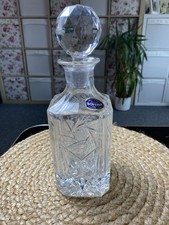 Vintage Hand Cut Lead Crystal Decanter Bohemia Made In Czechoslovakia 60s 70s