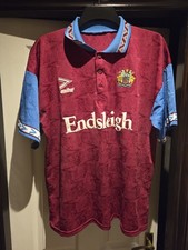 Original 1990s Burnley Home Football Shirt - Mitre 'Endsleigh' sponsored - XL