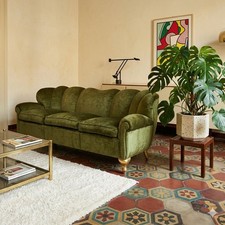 Vintage Sofa Fabric Enamelled