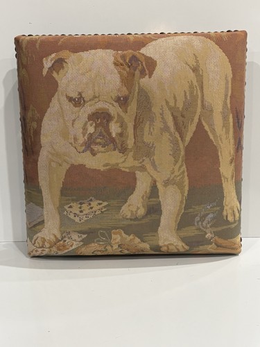 French tapestry low foot stool - french,