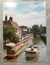 Narrowboat and cabin cruiser  Ruth O' The Moors on River  Witham, Lincoln