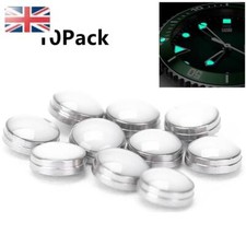 10* 2mm Pearl luminous green blue pip bezel insert Dot Silver gold watch Reapir