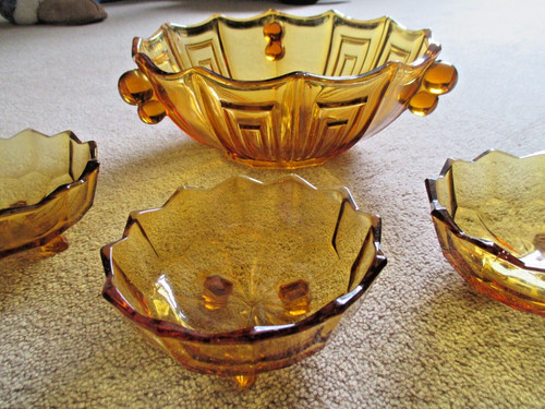 Art deco stolze amber glass - deco, 'stolze'