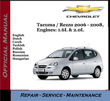 CHEVROLET Tacuma / Rezzo Workshop Service Repair Manual 2006 - 2008 on CD