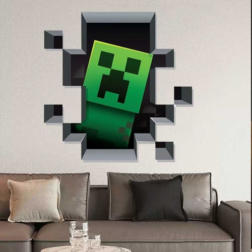 Smashed wall mural - 3d,