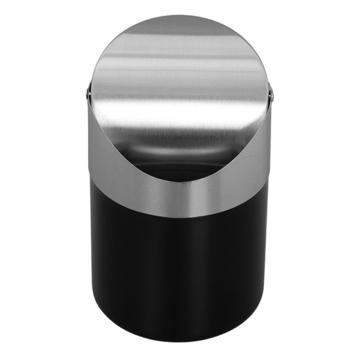 Mini desk trash can with - , flip