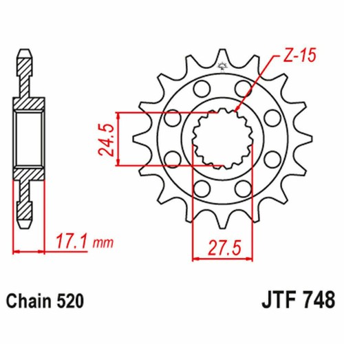 Sprocket z15 520 726 - 520, 726.03.30