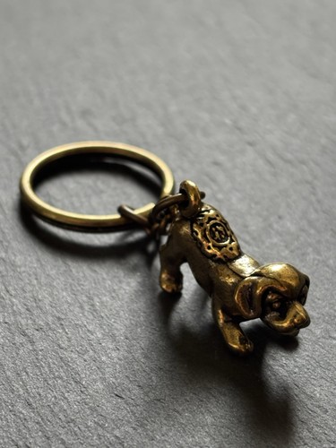 Puppy dog pendant brass - dog,