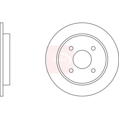 Brake discs solid for ford - 2x,