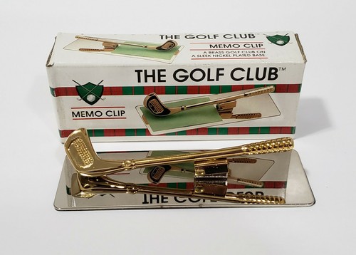 Vintage brass golf - golf, memo