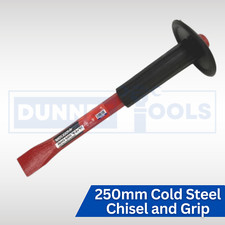 Cold Steel Chisel Brick Masonry Stone chisel W/ Grip and Hand Guard 250 x 16mm