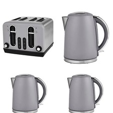 George Home Fast boil kettle and 4 slice toaster Grey-set 
