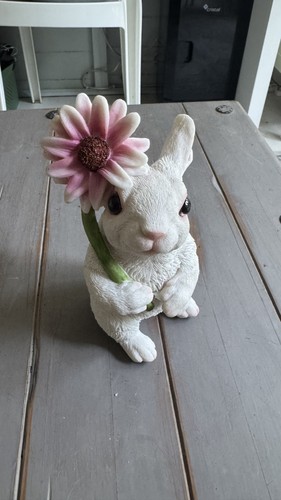 Cute rabbit holding flower - rabbit,
