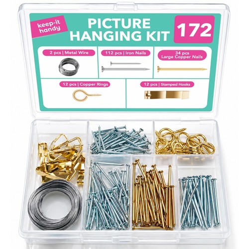 172pk picture hanging kit set - picture,