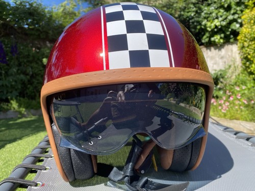 Open face crash helmet - helmet, in