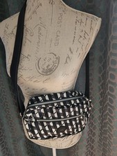 Kipling Benita If qvc black monochrome geometric patterned crossbody bag