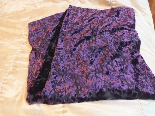 Velour scarf dark colours - velour,