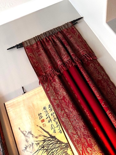 Vintage wool pashmina curtain - wool,