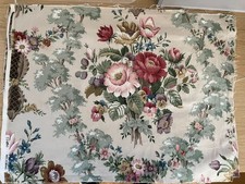 2 x Vintage Floral Sanderson Pieces 57x45cm Soft Furnishing Fabric