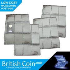 4 x Plastic Wallets Storage Pages for Coin Change Checker 50p £1 £2