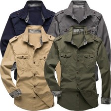 Men's Casual Long Sleeve Cargo