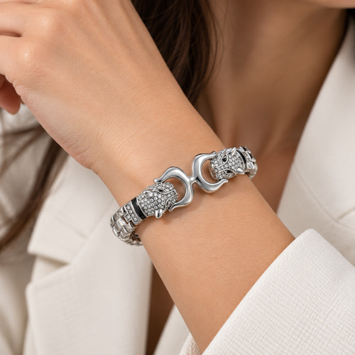 Mens crystal bracelet panther - crystal, bracelet,panther