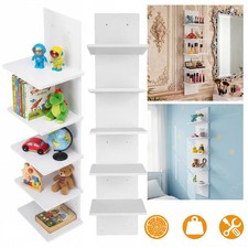 5 Tier Wall Shelf Unit Floating Shelve Narrow Floating Shelf Bookcase for Office