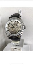 Rotary Men’s Manual Wind Skeleton White Dial Black Strap Watch GS02521/06