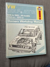 Haynes VW ( Petrol ) Golf & Jetta 1974 - 1984 Owners Workshop Manual 1L-1.3