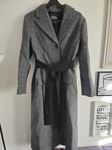 Zara grey 100 wool long - grey,
