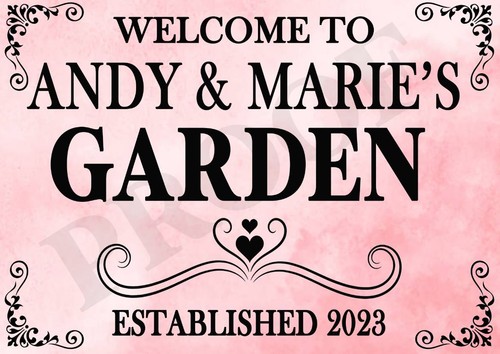 Garden sign personalised patio - garden,