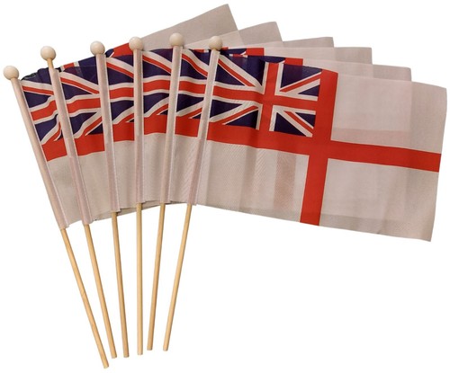 Royal navy white ensign - navy, hand