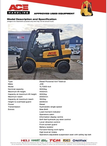 Jcb tlt30d 4x4 teletruk - 4x4,