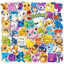 50pcs POKEMON PIKACHU WALL STICKER Pocket Monster Kids Room Vinyl Decals UK NEW