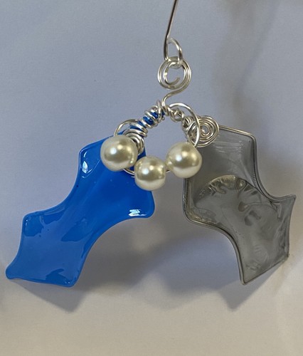 Light blue silver holly - blue/silver,