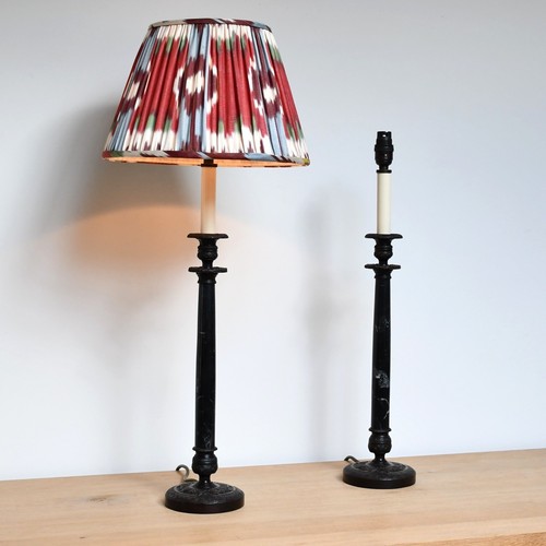 Pair vintage marble brass - of,