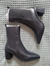 BNIB Zara Leather Heeled Ankle
