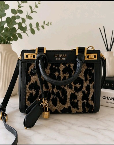 Guess leopard print tote bag - guess,