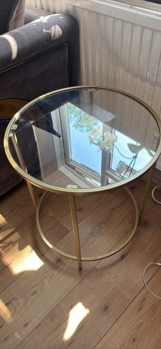 Glass side table - glass,