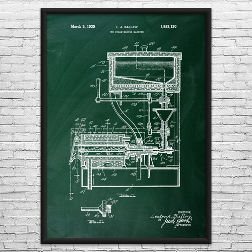 Ice cream machine patent - cream,