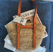 Zara Orange Straps Beach Bag