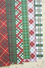 Christmas Plaid Card Stock 250gsm mix tartan patterns scrapbook paper cardstock