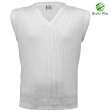Mens Green Play Ribbed V Neck