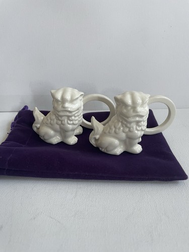 Pair foo dogs ceramic - of,