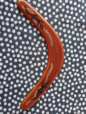Handmade Australian Wooden Boomerang, Hand Painted