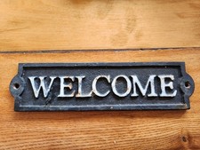 Cast Iron Front Door Welcome