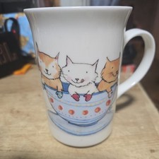 Retro 2007 Whittard Cats in a Tea Cup Fine Bone China Mug Polly Dunbar England