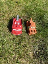 Disney Cars Mater & Red Fire Truck Bath Toys - Good Condition