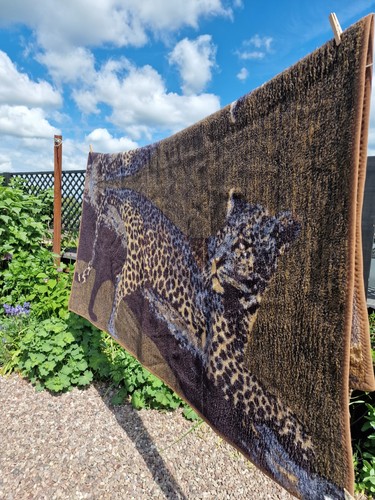 Vintage leopard print blanket - print,