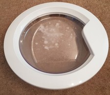 INDESIT IWDD75125 WASHER DRYER DOOR COMPLETE WITH HINGE